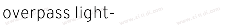 overpass light字体转换